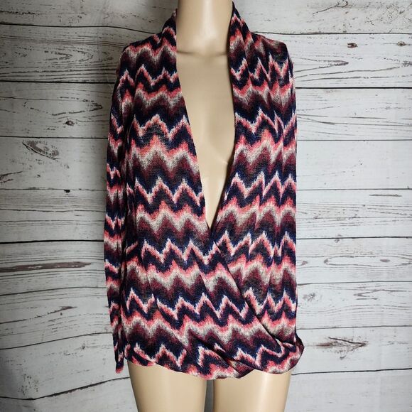 Maurices Long Sleeve Open Front Shirt Medium EUC - Picture 1 of 9